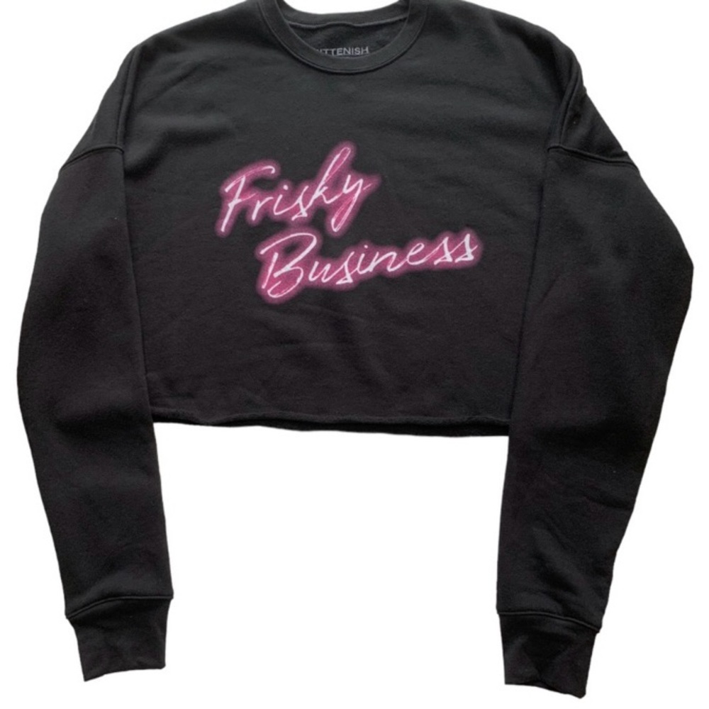 Kittenish Black Graphic Sweatshirt Sz L - Picture 4 of 6